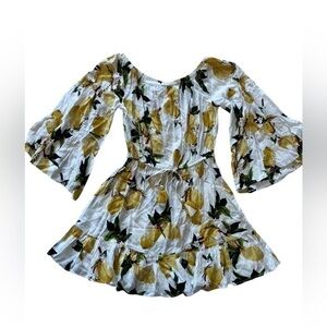 Blue Island Flare sleeve off the shoulder beach dress